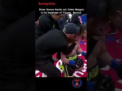 Bruno Surace knocks out Jaime Munguia in his hometown of Tijuana, Mexico!