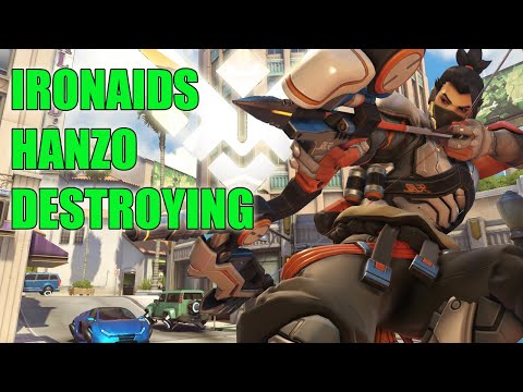 IronAids   PRO HANZO GAMEPLAY - GRAND MASTER OVERWATCH SEASON 23