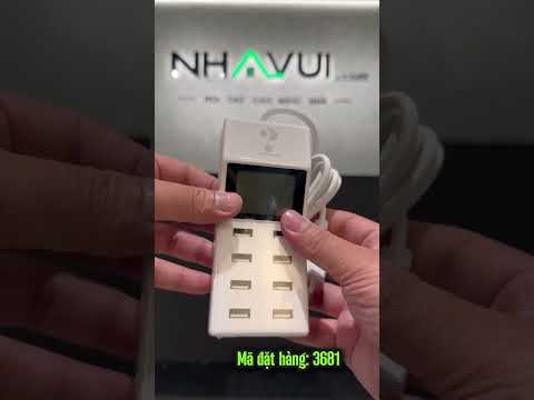 Ổ cắm sạc USB 8 cổng YC-CDA6 đầu ra 5V/8A có màn hình LED