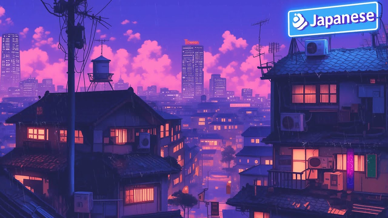 Lofi Hip Hop Beats 🍙 1980s & 90s Retro Vibes & Nostalgic Japanese Town Ambience 🌆 Lofi Rain Playlist