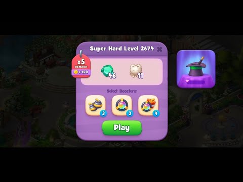 Gardenscapes SUPER HARD LEVEL 2674