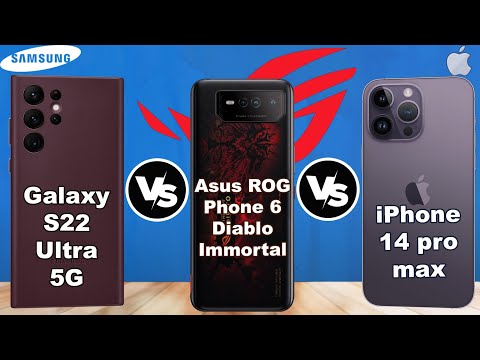 Asus ROG Phone 6 Diablo Immortal Edition vs iPhone 14 Pro Max vs Samsung Galaxy S22 Ultra 5G