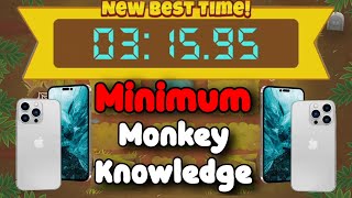 BTD6 Race Mobile Friendly Tutorial 📱 Minimum Monkey Knowledge 📱 Saw off those Logs