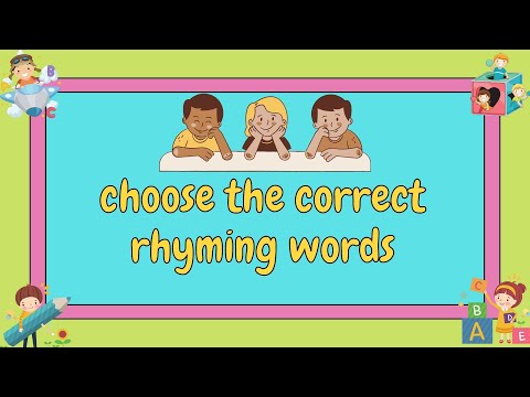 Rhyming Words | Choose the correct words that rhymes