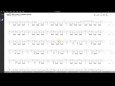 Ma il cielo e sempre piu blu (Rino Gaetano)Tablatura e base Senza Basso- Backing bass track- NO BASS