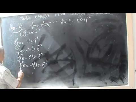 Lectia numarul BAM 92- Derivata de ordin n  pentru f(x) = (1- x )la puterea minus unu