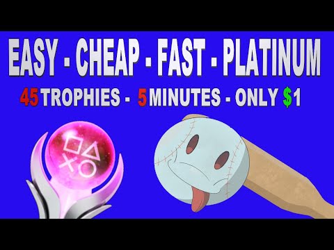 New Easy - Cheap - Fast Platinum Game | $1 - 45 Trophies - 5 Min Platinum | Baseball Bout