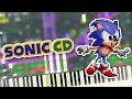 Sonic CD Stardust Speedway Bad Future JP Theme Piano Tutorial Synthesia