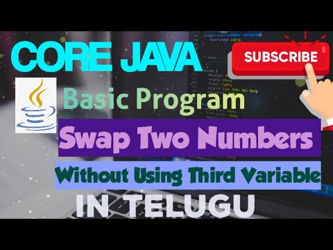 14 Swap Two Numbers Without Using Third Variable Core Java Basic Programs Telugu