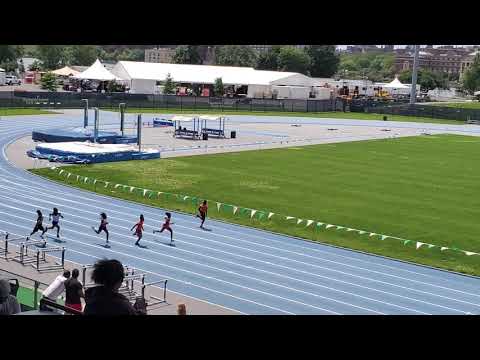 Novas 9-10 girls (Arianna & Saniyah) 100m dash at the Northeast Championships H2