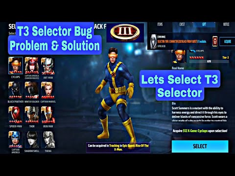 T3 Selector Bug Problem & Solution | Lets Select T3 Selector November 2021 - Marvel Future Fight