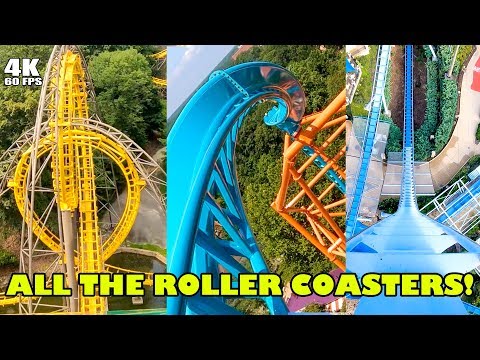 Riding ALL the Roller Coasters at Busch Gardens Williamsburg! 4K Front Seat Onride POV