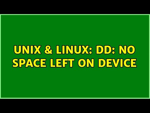 Unix & Linux: dd: No space left on device