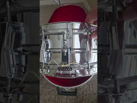 4 digit serial number/ COB Hoops/ Ludwig No. 400 Supraphonic 5x14" 10-Lug Aluminum Snare Drum with Keystone Badge 1963 - 1969 - Chrome-Plated imagen 26