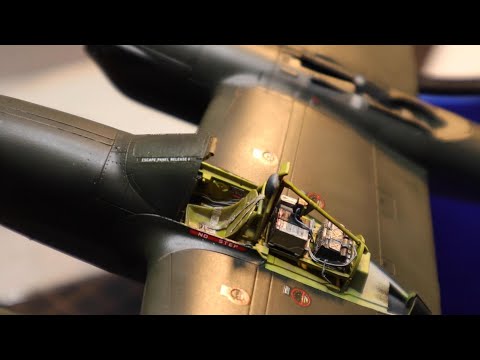 Tamiya 1/48 P38G Lightning cockpit with Eduard detail set