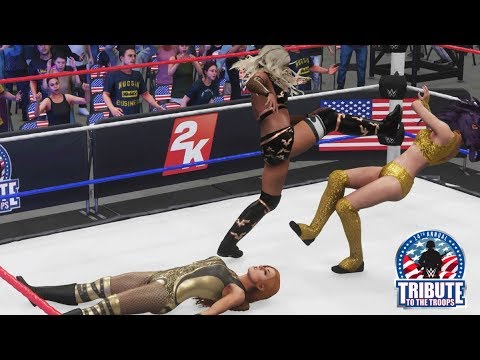 WWE 2K19 TRIBUTE TO THE TROOPS ALICIA FOX & BECKY LYNCH VS CARMELLA & GIGI