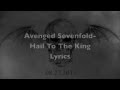 Avenged Sevenfold-Hail to the King Lyrics 
