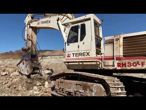 Terex RH30F Excavator Working With Xcentric Ripper XR80 - Sotiriadis Mining