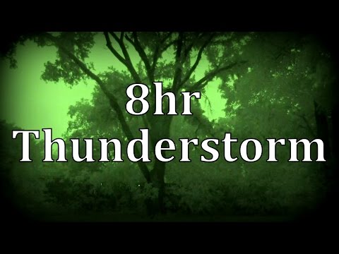 8hr Thunderstorm at Night 