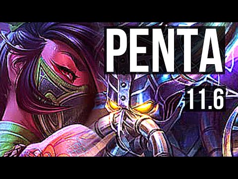 AKALI vs KASSADIN (MID) | Penta, 500+ games, Legendary, 15/3/3 | KR Diamond | v11.6