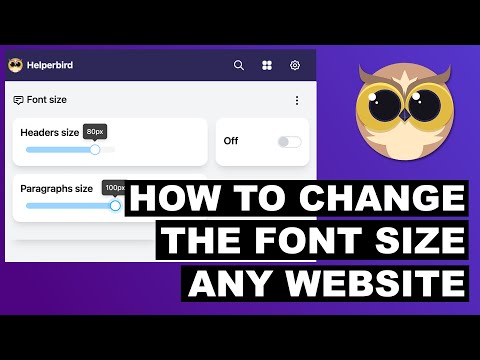 How to change font size on any website
