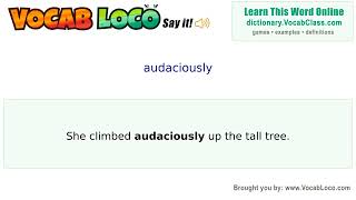 Video thumbnail for audaciously