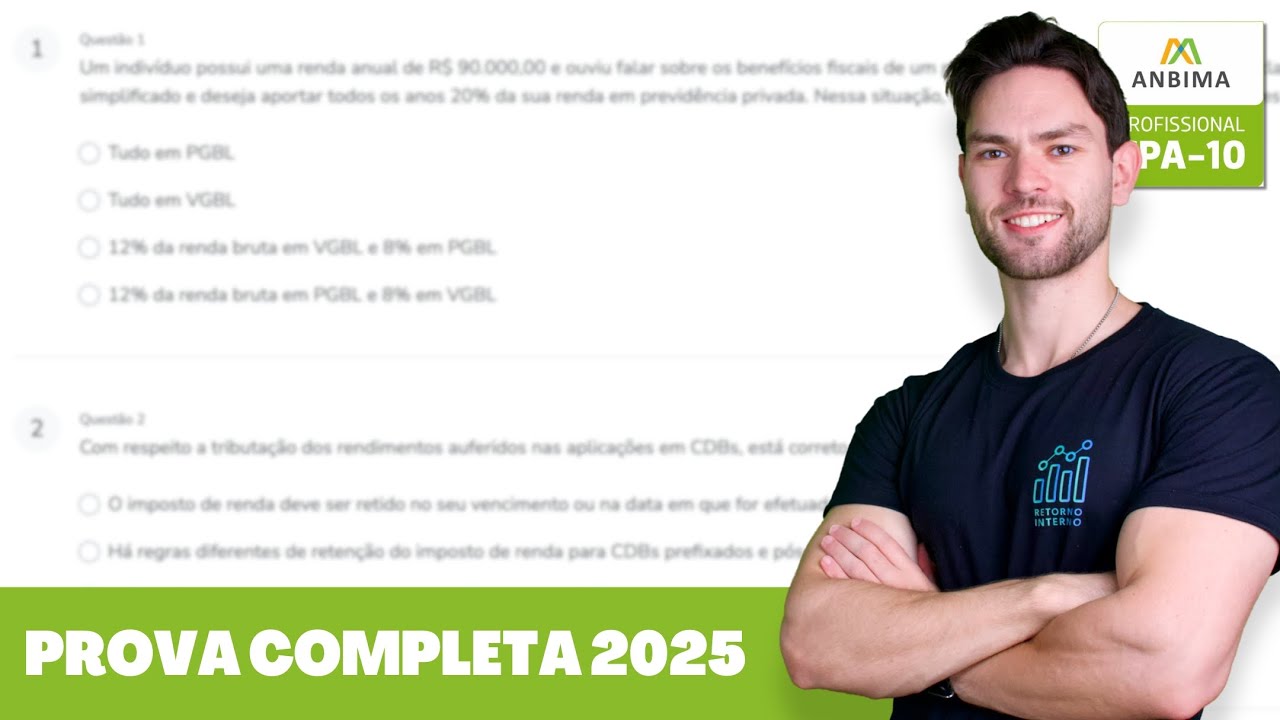 Prova CPA 10 Completa e Comentada: Faça Antes de Tentar a Sua Certificação em 2025! ✅
