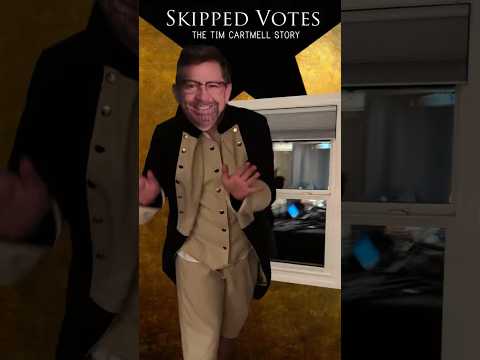 Tim Cartmell skipping work, but it's Alexander Hamilton sneaking out a window