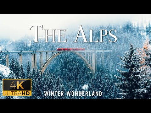 FLYING OVER THE ALPS (4K Video UHD) - Relaxing Music With Beautiful Nature Video For Stress Relief