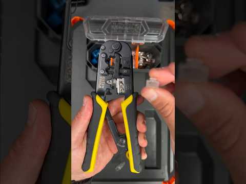 how to crimp a REGULAR RJ45 connector on CAT6 #lowvoltage