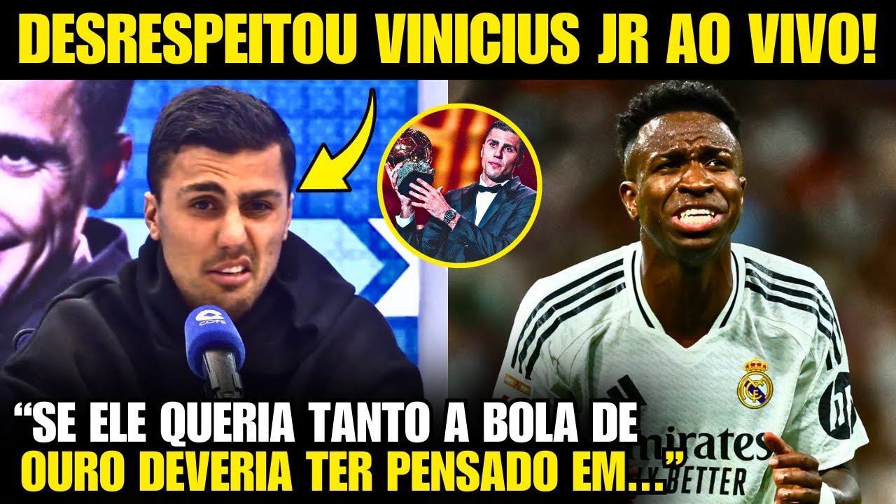 🚨 EITA! Olha o que o RODRI FALOU DO VINICIUS JR AO VIVO HOJE! RASGOU O VERBO!