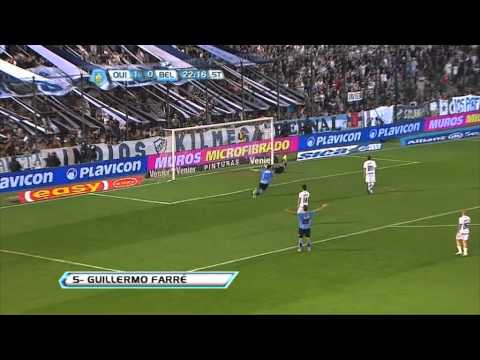 Gol de Farré. Quilmes 1 Belgrano 1. Torneo Inicial 2012. Fecha 9. Fútbol Para Todos