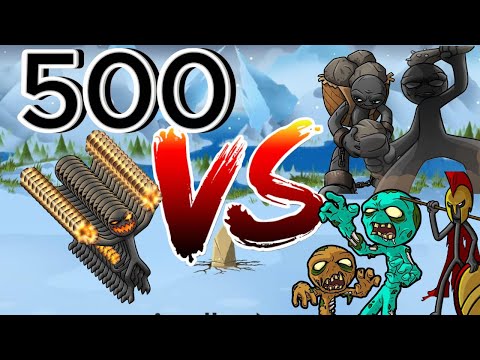 Stick war 3 : 500 BOMBS epic climb. the most exciting fight ever