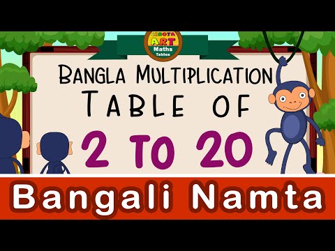 Table of 2 to 20 in Bengali | Multiplication 2 to 20 Tables in Bengali |Bangla Namta 2 to 20