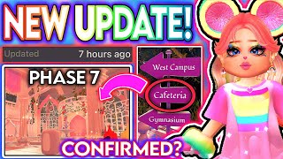 NEW ROYALE HIGH CAFETERIA UPDATE SOON! CAFETERIA FOR PHASE 7 ROBLOX Royale High Campus 3 Tea