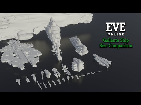 EVE Online : Gallente Ship 🚀 Size Comparison