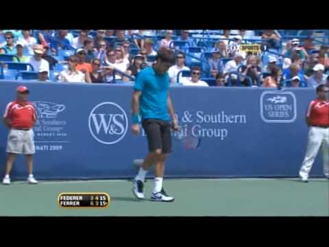 Cincinnati R3 2009 - Federer vs Ferrer (Second set)
