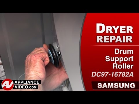 Samsung Dryer - Noisy Operation - Drum Support Roller Repair and Diagnostic