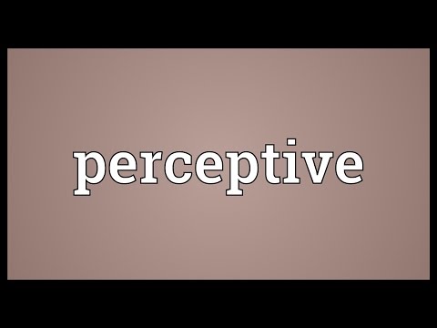 Perceptive Meaning