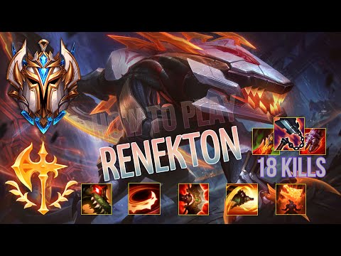 TOP 1 CHALLENGER Guides How to Play Renekton Top & Carry + Best Build/Runes Season 12