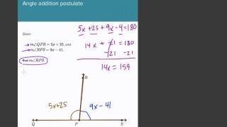 Angle Addition Postulate on Khan Academy