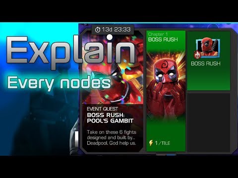 Explain Every Nodes that appear Pool's Gambit | Boss rush Pool's Gambit MCOC