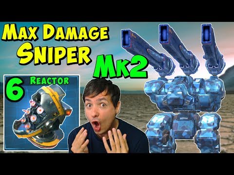 War Robots Deadliest Sniper Mk2 FLUX FURY with Damage Modules Gameplay WR