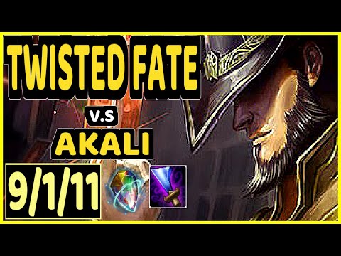MAGIFELIX (TWISTED FATE) vs AKALI - 9/1/11 KDA MID GAMEPLAY - EUW Ranked GRANDMASTER