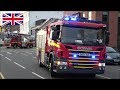 New Fire Engine And A Ladder Truck Responding With Two Tone Sirens