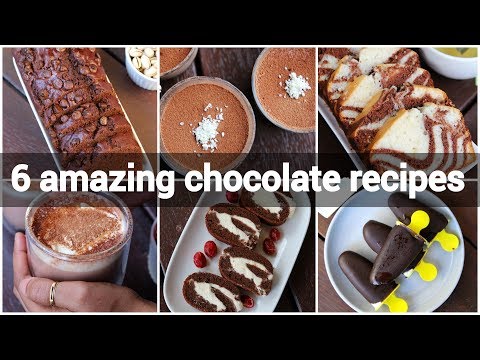 6 easy chocolate dessert recipes | indian creamy choco dessert recipes | chocolate ice creams