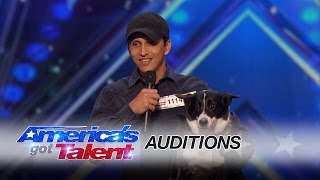 Pato and Ginger The Dog: Audience Goes Nuts for Amazing Dog Tricks - America's Got Talent 2016 thumbnail