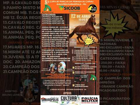 OITAVA COPA DE MARCHA DE MORADA DU CAPIAU - QUILOMBO - SABINÓPOLIS MG - LIVE 03