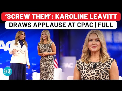 Trump’s Press Secretary Karoline Wins Crowd With One-Liners At CPAC 2025 | Full Session | US News | Videos
