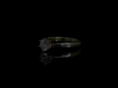 .55 CT SI1 G ROUND CUT WHITE DIAMOND RING IN 14K YELLOW GOLD - montrealsfinest